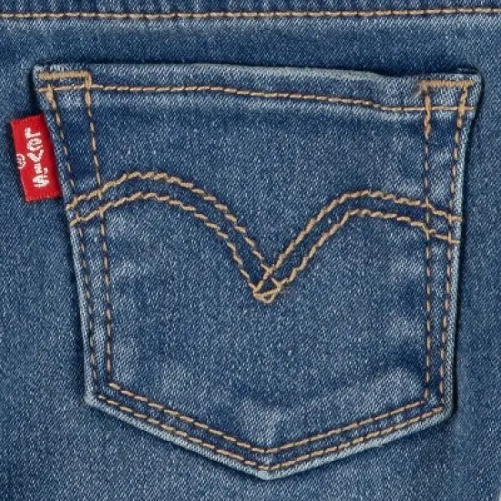 Levi's&reg; Toddler Girls' Logo Top & Denim Bottom Set - Blue/Gray image {3}