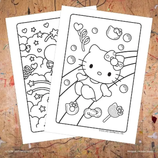 Hello Kitty Coloring Book with Stamper Markers image {2}