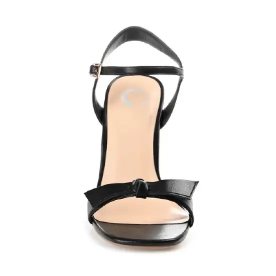 Journee Collection Womens Dianne Tru Comfort Foam Open Square Toe Stacked Heel Sandals Black 9 image {5}