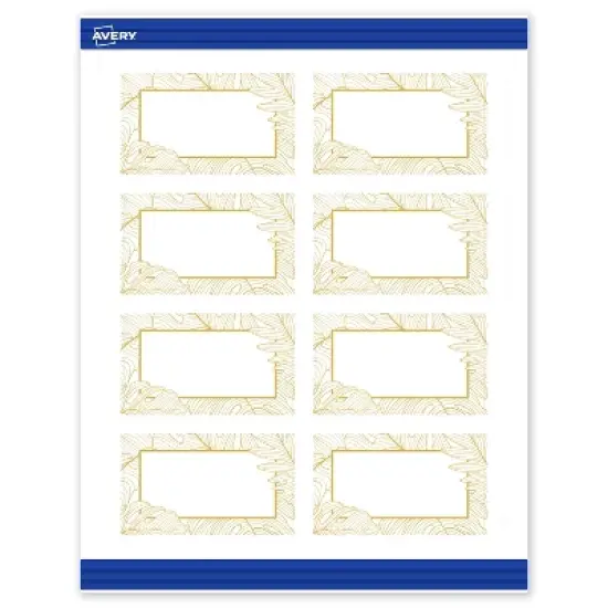 Avery Rectangle Business Cards, Gold Florals, 2" x 3.5" image {9}