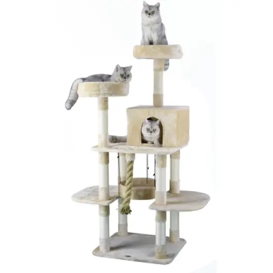 Go Pet Club 61.5" Jungle Rope Cat tree with Sisal Covered Posts F826 image {2}