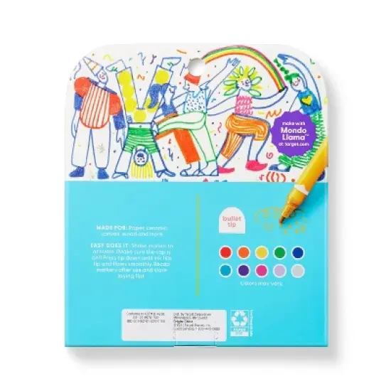 10ct Glitter Paint Markers Bullet Tip - Mondo Llama&trade; image {2}
