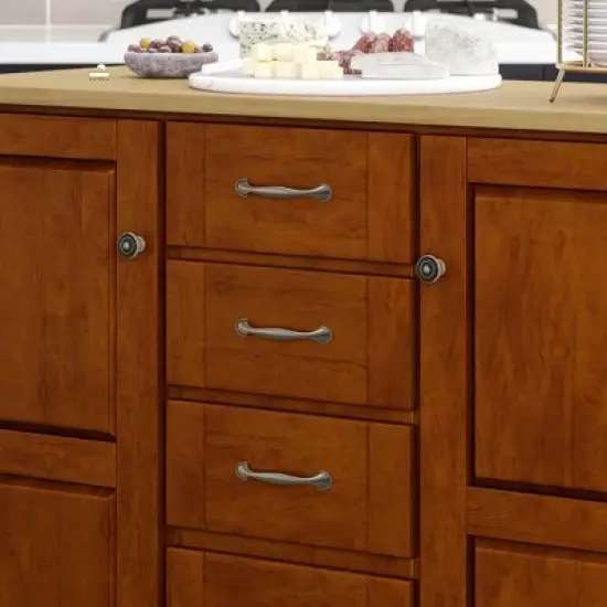 Create - A - Cart Kitchen Cart with Natural Top Cherry - Homestyles image {11}