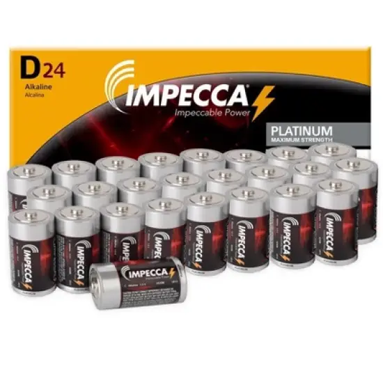 Impecca D 24-Pack Alkaline Platinum Batteries (24-Cells) image {1}