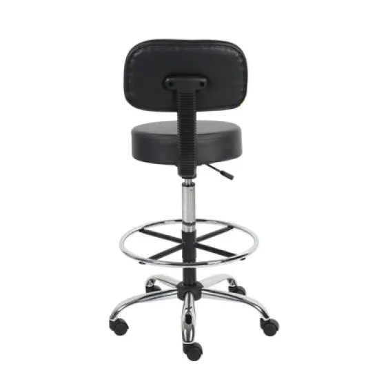 Medical/Drafting Stool with Back Cushion - Boss Office Products image {6}