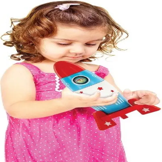 Svan Wooden Stacker Toy, Space Rocket image {2}