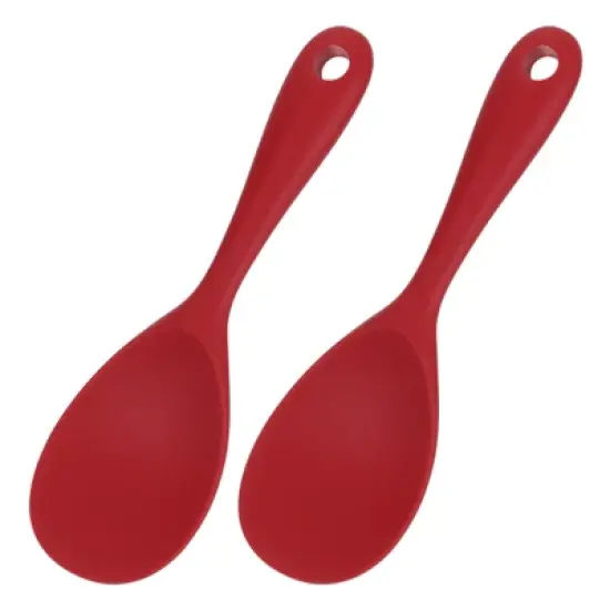 Unique Bargains Non-Stick Heat Resistant Silicone Rice Paddle 2 Pcs image {6}