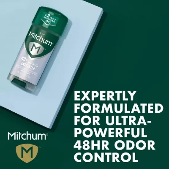 Mitchum Men's Triple Odor Protection Antiperspirant & Deodorant Gel - Unscented - 3.4oz/2pk image {2}