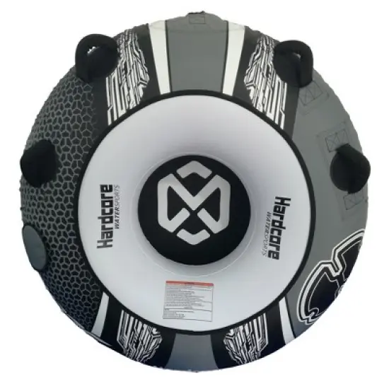 Hardcore Watersports Towable Chaos Tube &ndash; 54" Inflatable Water Tube, Heavy-Duty Nylon Cover with 4 Secure Handles and Quick-Connect Tow Hook image {3}