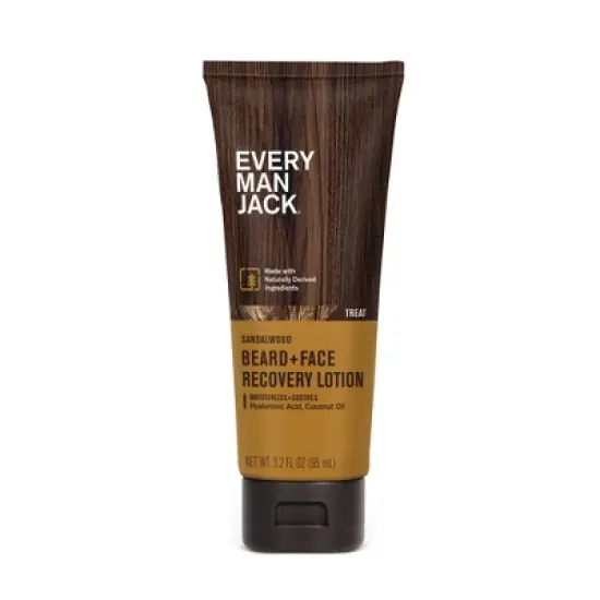Every Man Jack Recovery Beard + Face Moisturizer Lotion - Sandalwood - 3.2 fl oz image {2}