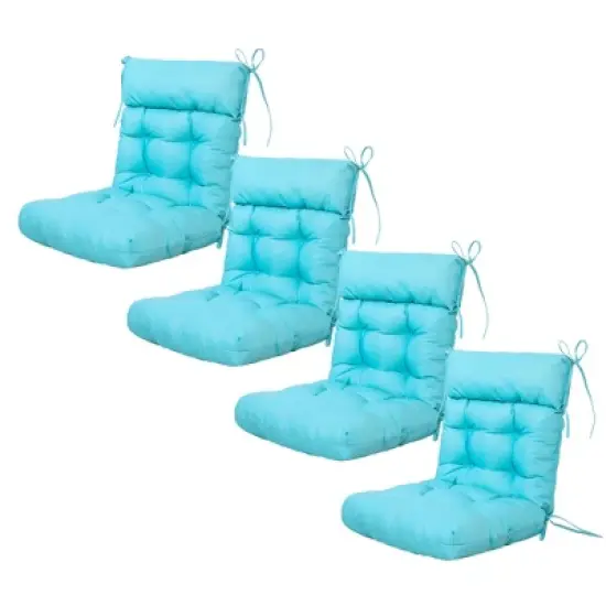 ARTPLAN Patio Chair Cushion,Tufted Adirondack Outdoor Chair Cushion,Wicker High Back Outdoor Seat Cushion,Set of 4,21"X21"X4" (4 Pack) image {20}