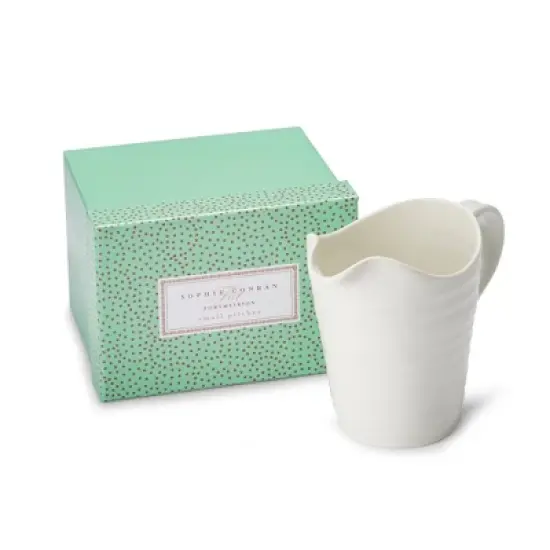 Portmeirion Sophie Conran Large Pitcher - 0.5 Pint Fine Porcelain Jug for Serving Beverages or Displaying Flowers, Elegant White Tableware Accent image {2}