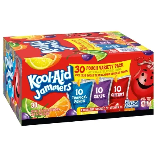 Kool-Aid Jammers Variety Pack Juice Boxes - 30pk/6 fl oz Pouches image {6}