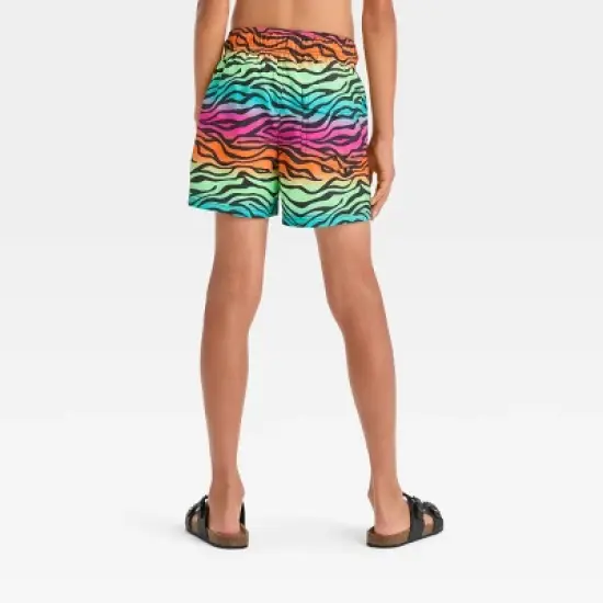 Boys' Ombre Zebra Striped Swim Shorts - art class&trade; Blue image {2}