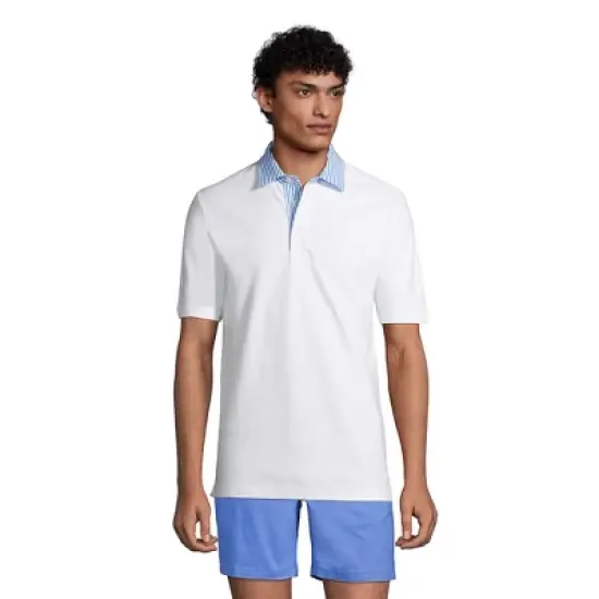 Lands' End Men's Seersucker Collar Comfort First Mesh Polo image {3}