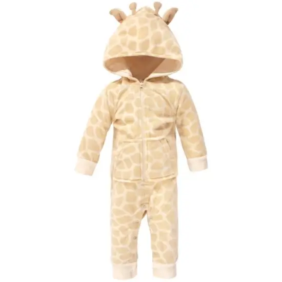 Hudson Baby Infant Fleece Jumpsuits, Coveralls, and Playsuits 1pk, Giraffe image {1}