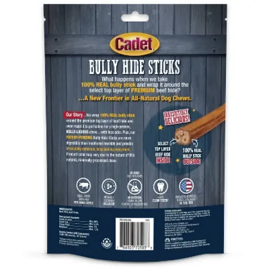 Cadet Bully with Beef Hide Sticks Dog Treat - S - 4.98oz/7ct image {1}
