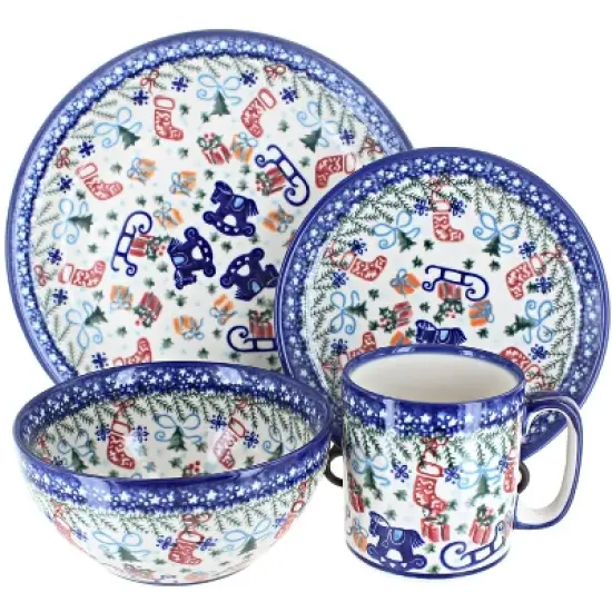 Blue Rose Polish Pottery Vena Dinnerware (16 PC) image {8}