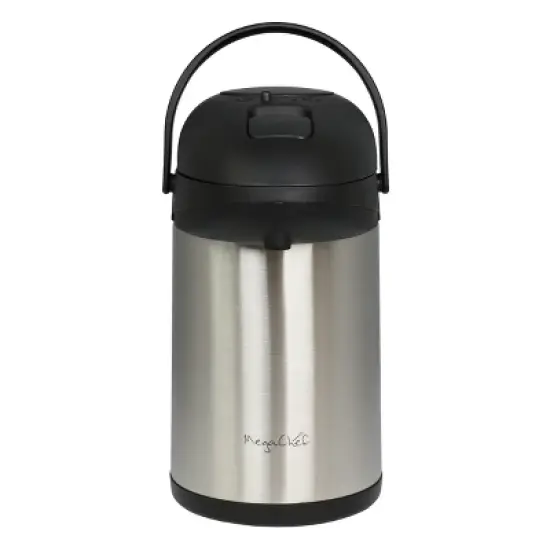 MegaChef 3 Liter Vacuum Insulated Stainless Steel Pump Cap Air Pot image {1}