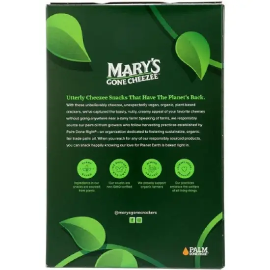 Mary's Gone Crackers Cheezee Plant-Based Cheese & Herb Crackers - Case of 6/4.25 oz image {2}