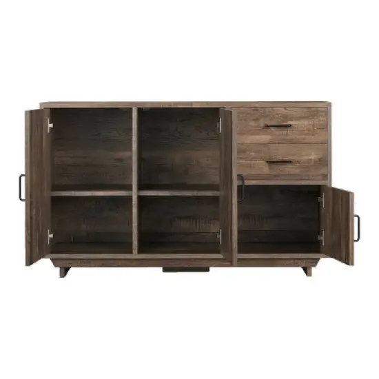 Iohomes Frakes Contemporary Buffet Table Natural Tone - HOMES: Inside + Out image {4}