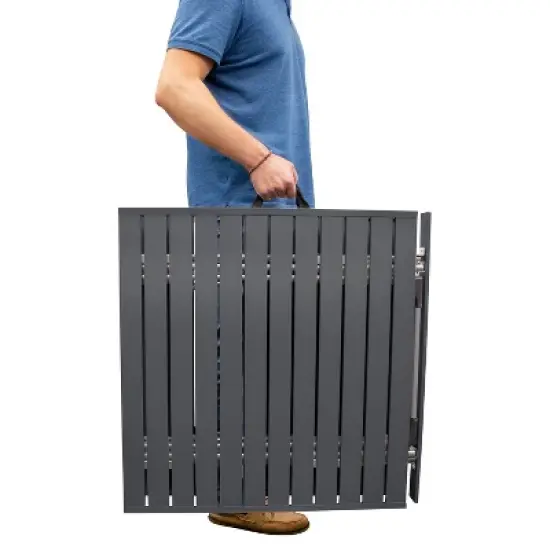 GCI Outdoor Aluminium Rectangle Slim Fold Camping Dining Table - Black Chrome image {4}