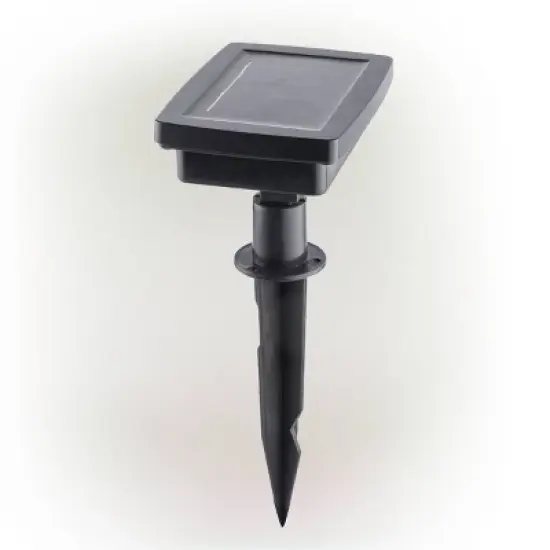 20ct Solar Powered Dual Function Teardrop Integrated LED Bulb String Lights - Black Wire - Alpine Corporation image {4}