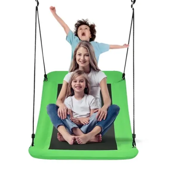Costway 700lb Giant 60'' Platform Tree Swing for Kids and Adults image {11}