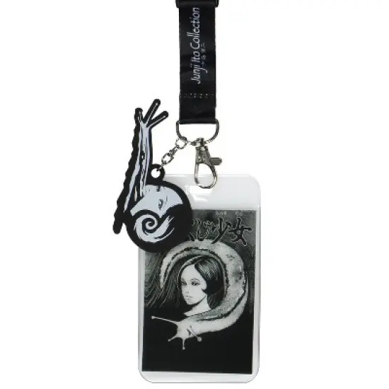 Junji Ito Collection ID Lanyard Badge Holder w Rubber Pendant For Keys Keychain image {1}