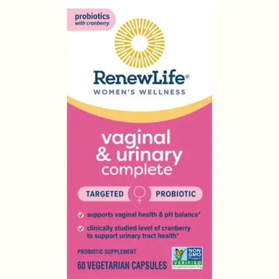 Renew Life Women&rsquo;s Wellness Vaginal & Urinary Complete Probiotic with Cranberry, 60 Capsules image {2}