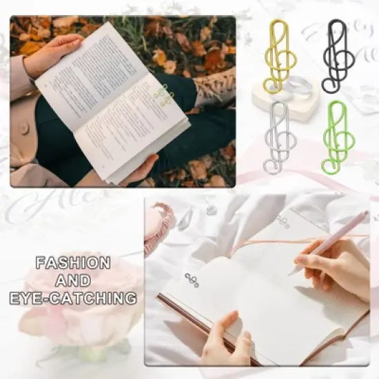 Unique Bargains Metal Funny Bookmarks Planner Cute Paper Clips Clamp 1.54 x 0.51 Inches 100 Pcs image {2}
