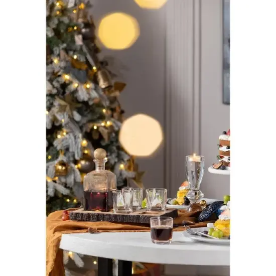 S/6 Alaine Bar Set with Mango Wood Stand image {3}