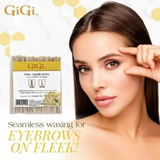 Gigi Fine Eyebrow Applicators - 100 pc (PACK OF 2) image {3}