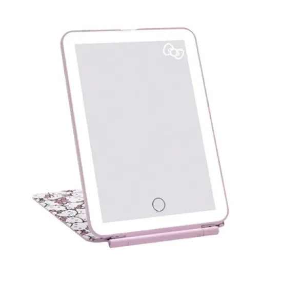 IMPRESSIONS VANITY Hello Kitty (White/Pink) Touch Pad Mini Tri-Tone LED Makeup Mirror image {6}