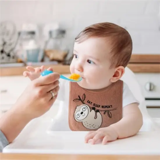 The Peanutshell Baby Girl Terry Bibs, 20 Pack for Feeding, Teething, or Drooling|Hello Sunshine/Pastel Girl image {6}