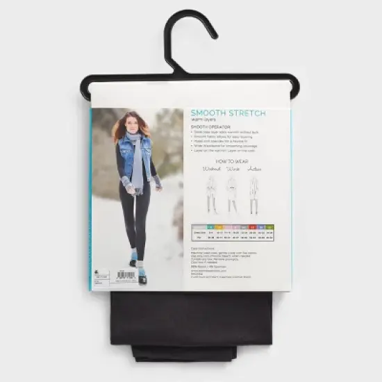 Warm Essentials by Cuddl Duds Women's Smooth Stretch Thermal Leggings - Black image {3}