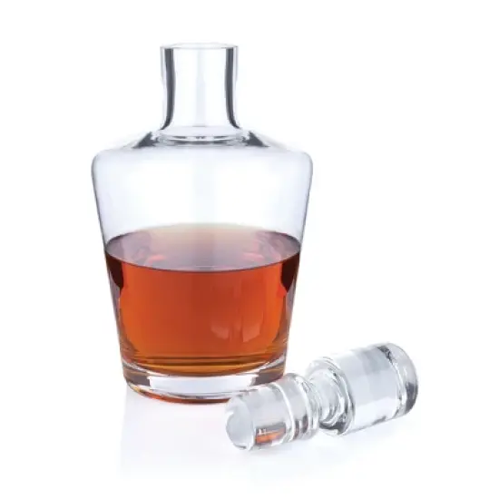 True Rothwell Liquor Decanter, Hand Blown Carafe for Whiskey, Gin, Scotch with Crystal Stopper, 36 Oz Set of 1 image {6}