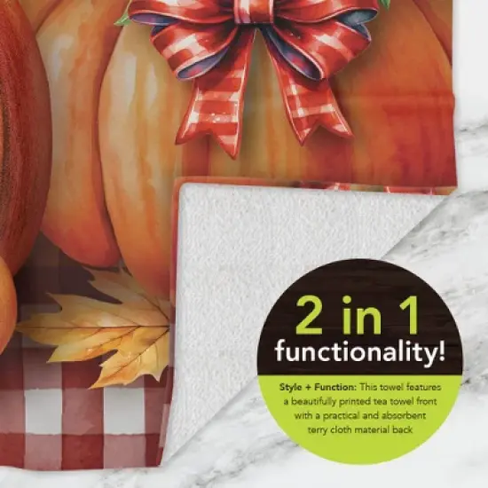 Briarwood Lane Fall Hand Towel 26x18 Sunflowers in Pumpkins For Fall Hand Towel image {2}