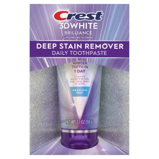 Crest 3D White Deep Stain Remover Daily Toothpaste - Dazzling Mint image {1}
