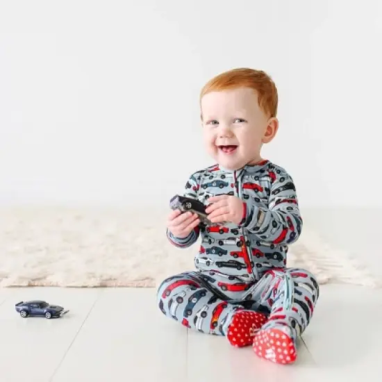 Infant Miles Footie Zippered One Piece - Posh Peanut image {1}