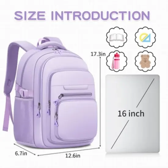 Kids Backpack for Girls School Backpack with Lunch Box 3Pcs Set Pencil Case Bookbag Cute Elementary Students Daypacks image {4}