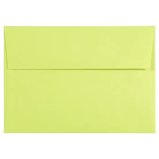 JAM PAPER #10 Business Colored Envelopes - 4 1/8 x 9 1/2 - Ultra Lime Green - 100/Pack image {2}