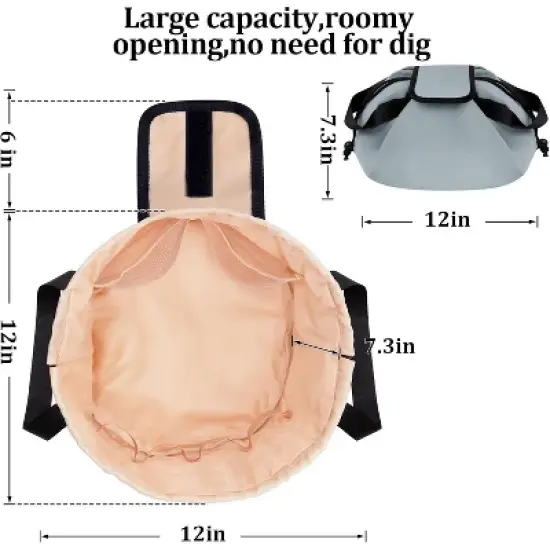 Narwey Barrel Drawstring Makeup Bag Large Travel Makeup Bag image {2}