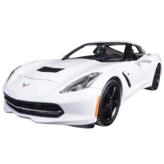 2014 Chevrolet Corvette Stingray C7 White 1/24 Diecast Model Car by Maisto image {1}