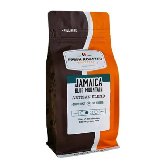 Fresh Roasted Coffee, Jamaica Blue Mountain Blend, Medium Roast Whole Bean - 12oz image {4}