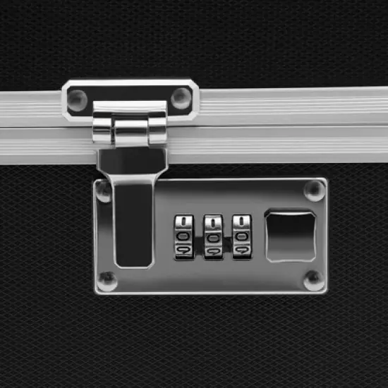 YIYIBYUS Locking File Organizer Box - 13.8*10*13.4inch Large, for Filing Letters & Documents, Black image {5}