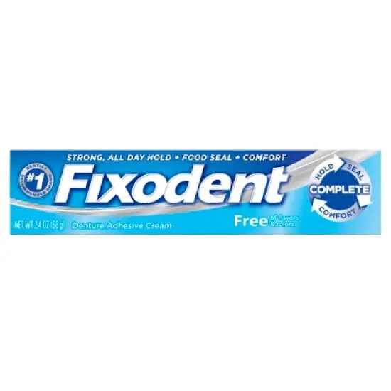 Fixodent Free Denture Adhesive Cream - 2.4oz image {3}