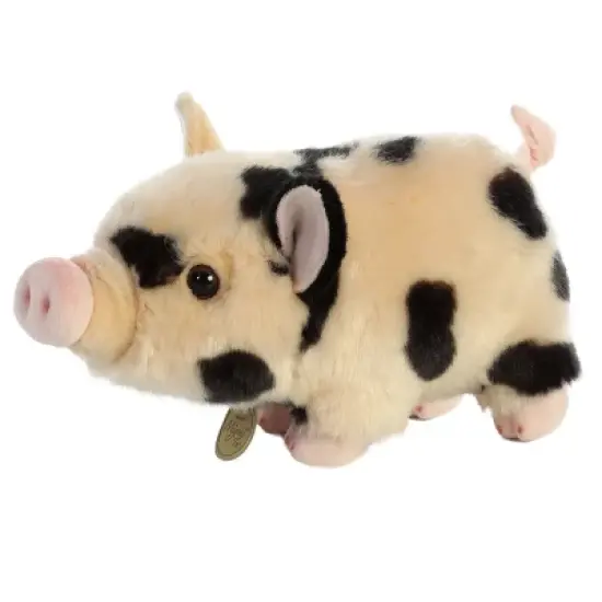 Aurora Miyoni Tots 11" Spotted Pot-Bellied Piglet Pink Stuffed Animal image {2}