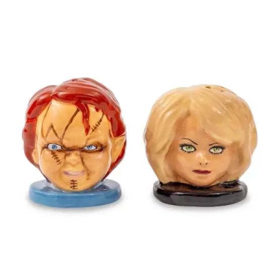 Silver Buffalo Child's Play Chucky and Tiffany Ceramic Salt and Pepper Shaker Set image {9}