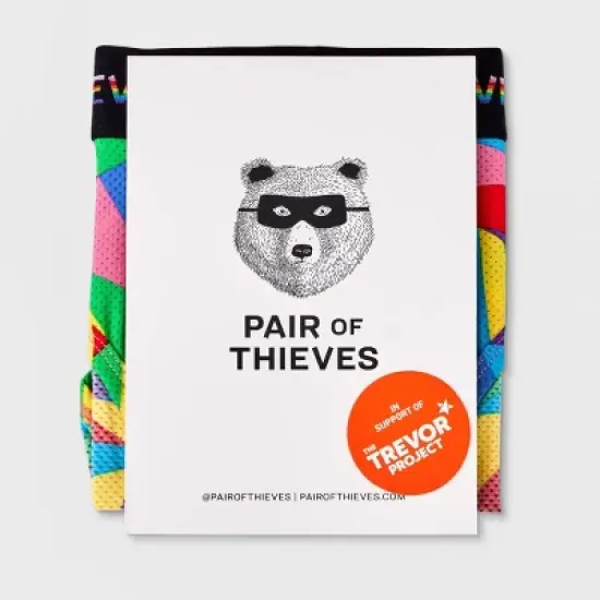 Pair of Thieves Men's Rainbow Abstract Print Super Fit Briefs - Red/Blue/Green image {1}